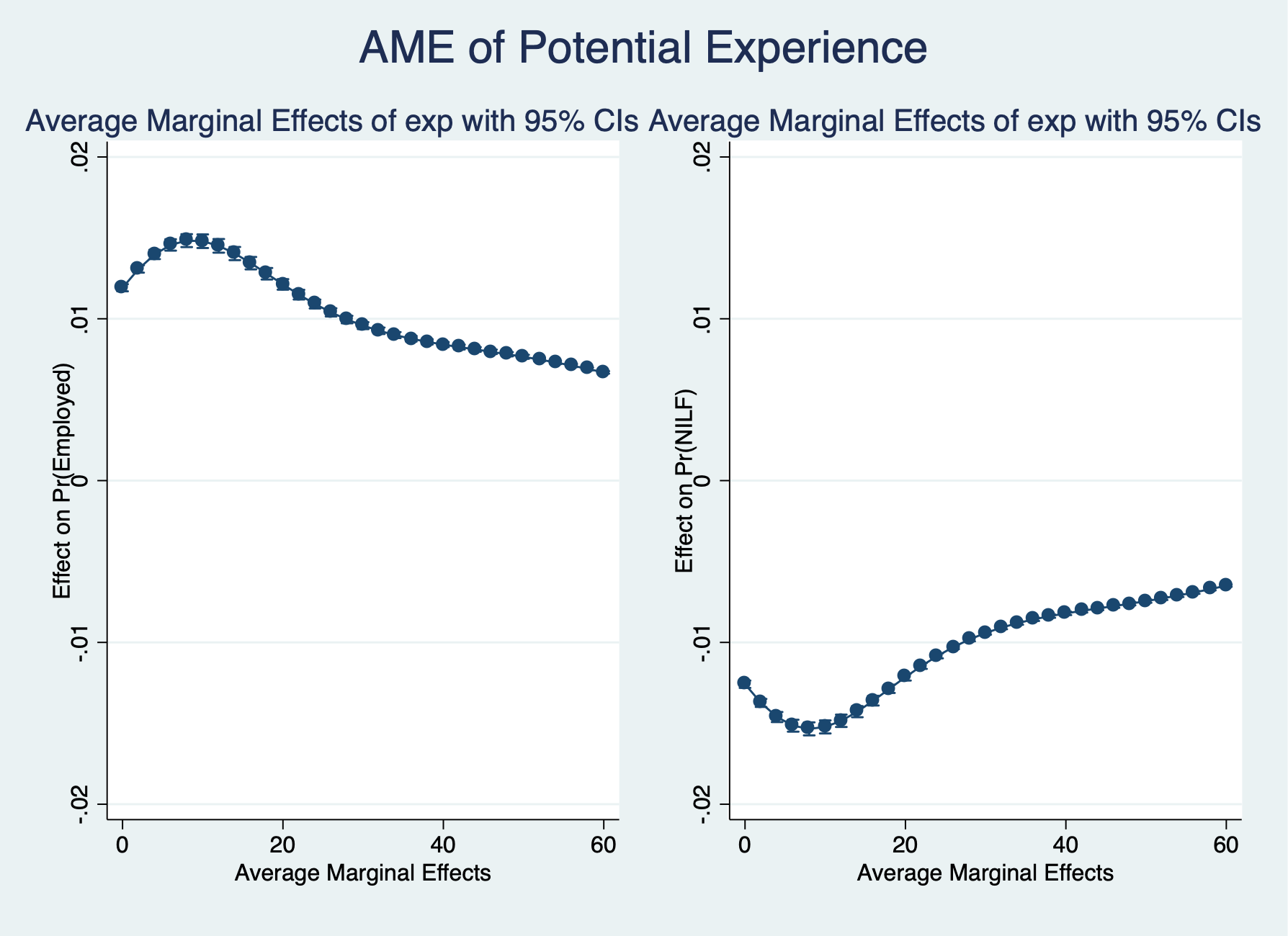 Marginal Effects of Potential Experience