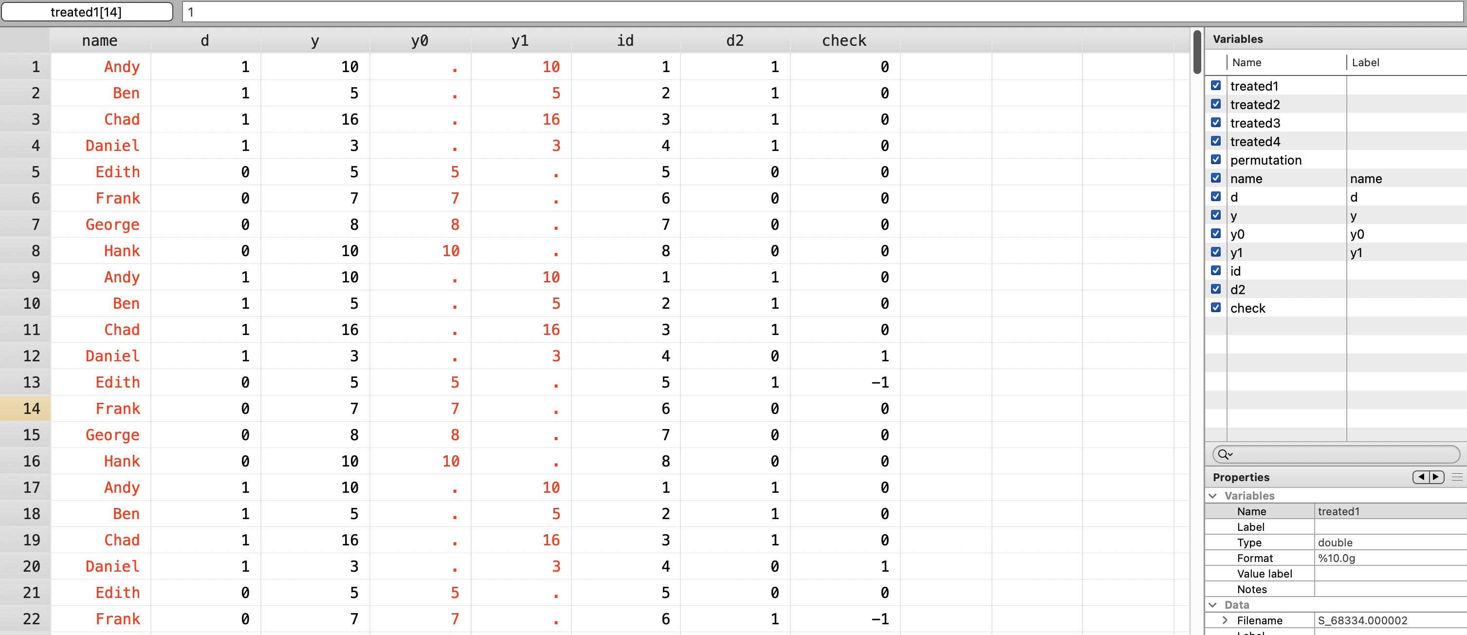 Set up False Treatment